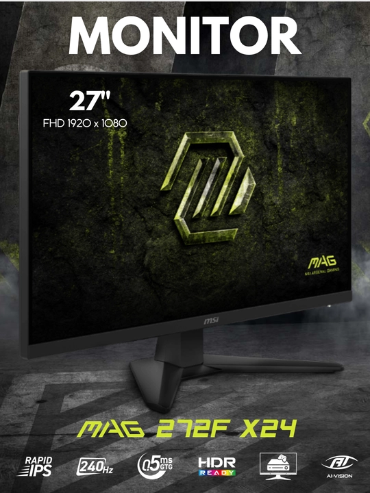 Игровой монитор MSI — 27″, 25″, IPS, 0,5 мс, 240 Гц, 300 Гц, FHD, Type-C, черный - 