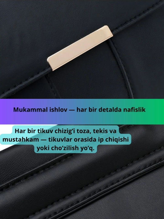 Ayollar moda sumkasi, eko charmdan, yelka orqali (klassik model)