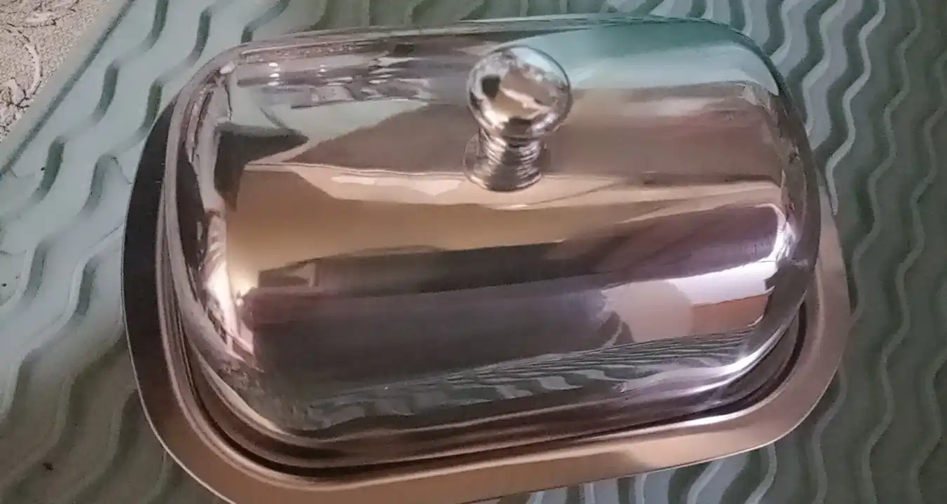 Масленка c ножом для сливочного масла, сырница, стеклянная