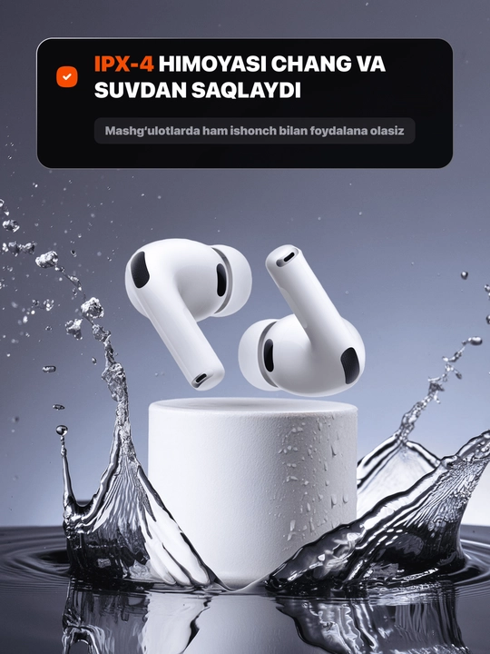 Pods pro 2 iPhone va Android uchun simsiz quloqchinlari, ANC, sovg‘a g‘ilofi