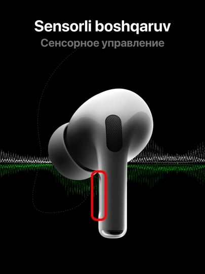 Simsiz quloqchinlar "Pods pro 2" sensorli, iPhone va Android uchun