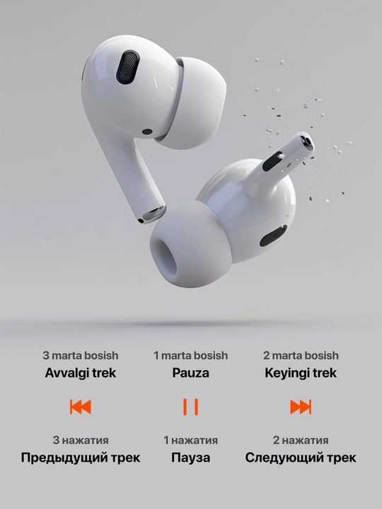 Simsiz quloqchinlar "Pods pro 2" sensorli, iPhone va Android uchun