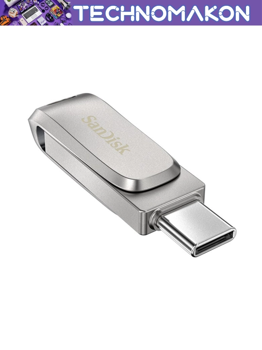 Usb flash hotira Sandisk Ultra 64/128/256/512GB Dual Drive Luxe, USB 3.2+Type C OTG