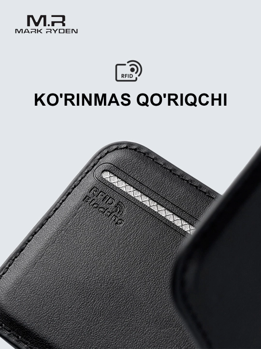 Kardxolder Mark Ryden MR21 MagSafe RFID himoyasi bilan iPhone uchun