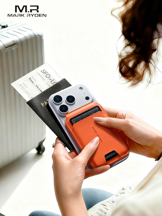Kardxolder Mark Ryden MR21 MagSafe RFID himoyasi bilan iPhone uchun
