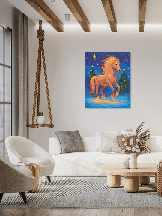 Raqamlar bo'yicha rasm chizish ARTERY Yangi yilgi, 40×50 sm, xolstga bo'yaladigan rasm