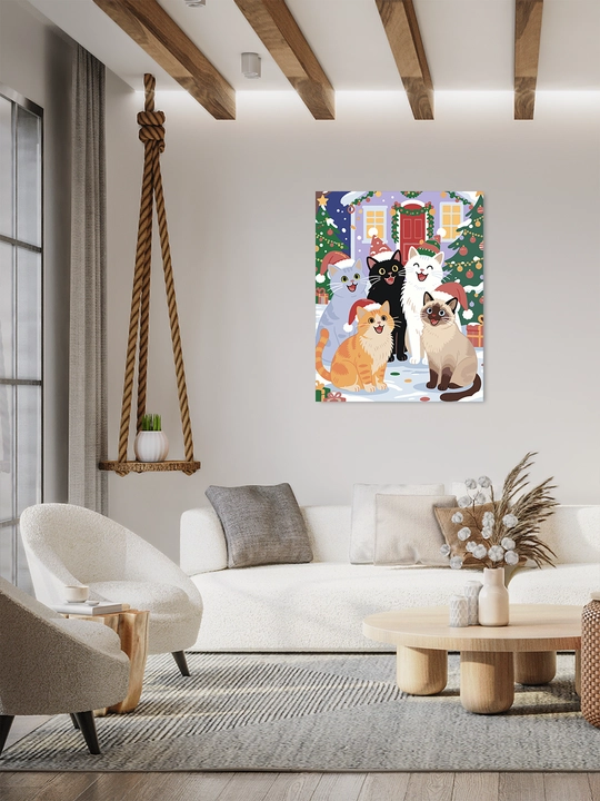 Raqamlar bo'yicha rasm chizish ARTERY Yangi yilgi, 40×50 sm, xolstga bo'yaladigan rasm