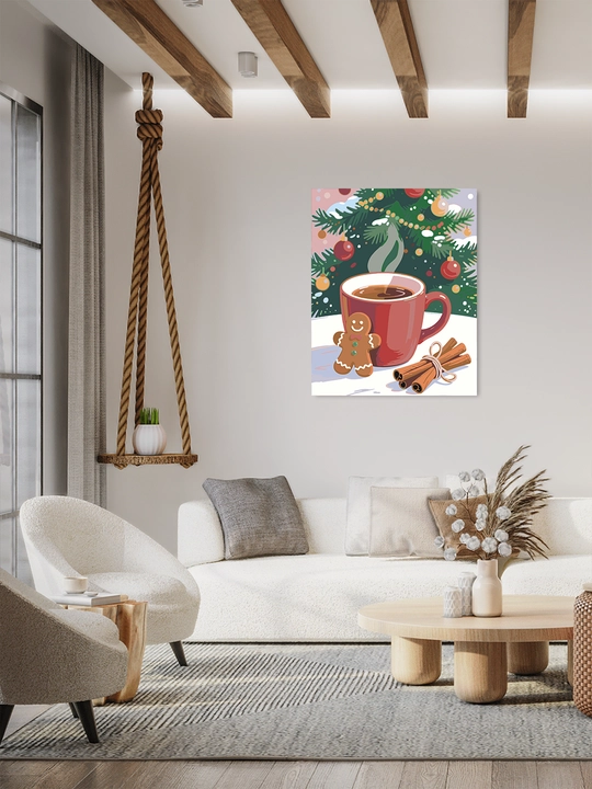 Raqamlar bo'yicha rasm chizish ARTERY Yangi yilgi, 40×50 sm, xolstga bo'yaladigan rasm