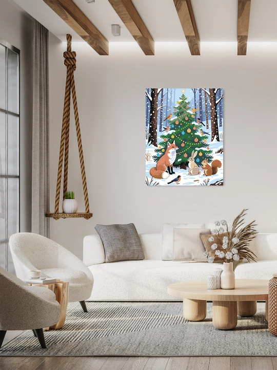 Raqamlar bo'yicha rasm chizish ARTERY Yangi yilgi, 40×50 sm, xolstga bo'yaladigan rasm
