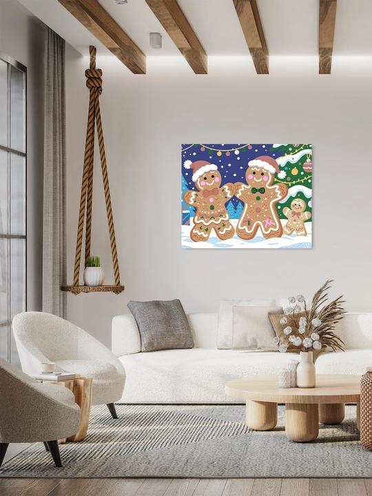Raqamlar bo'yicha rasm chizish ARTERY Yangi yilgi, 40×50 sm, xolstga bo'yaladigan rasm