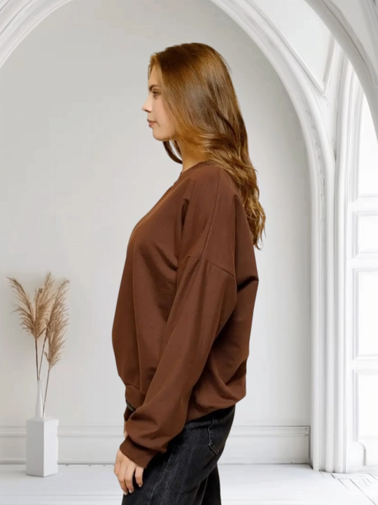 Moda svitshot, uch ipli, 100% paxta, ayollar uchun