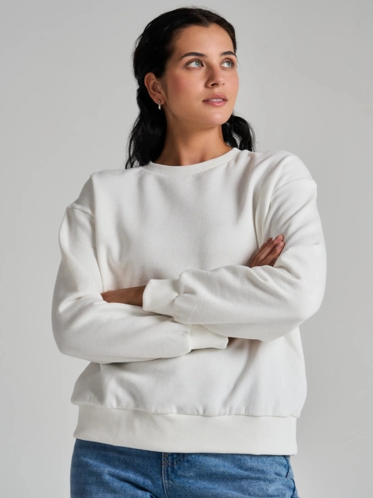 Свитшот Fashion трех нитка, 100% хлопок, женский