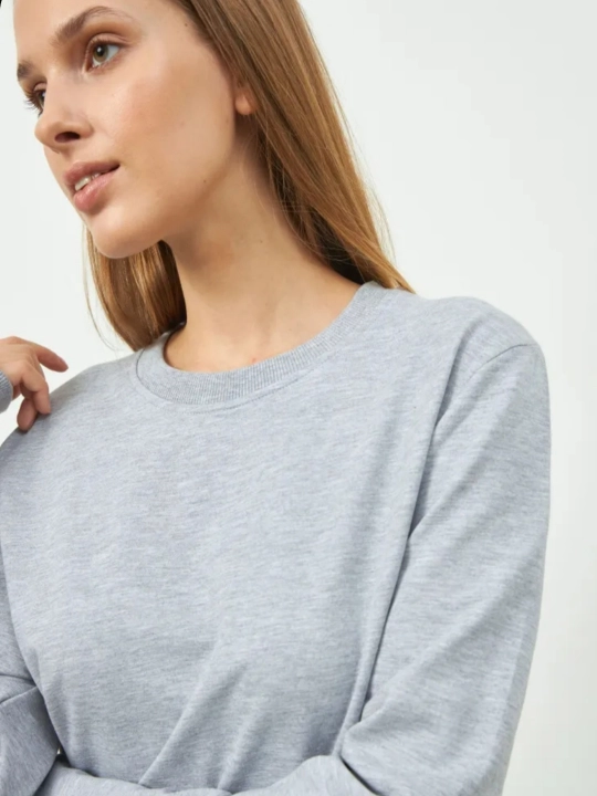 Свитшот Fashion трех нитка, 100% хлопок, женский