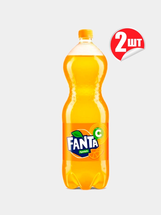 Газированный напиток Fanta orange, 1 л х 2шт - 