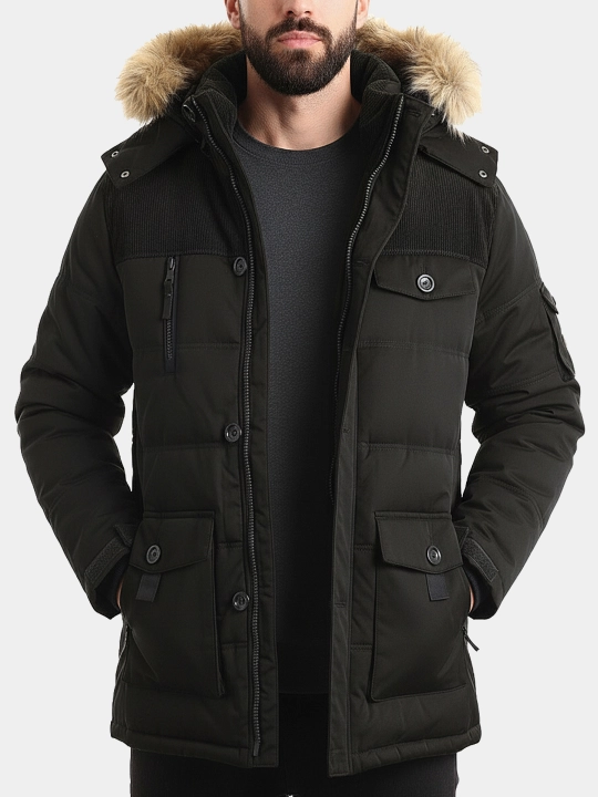 Куртка для мужчин, зимняя, Alaska Menschwear, с мехом, до -20°С