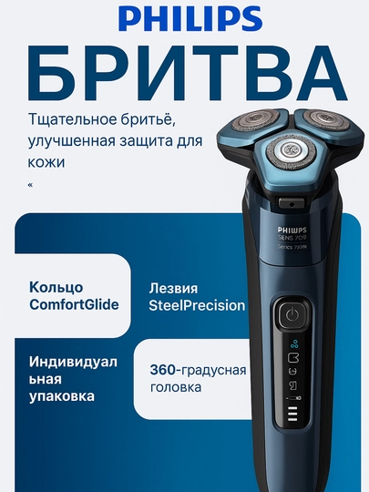 Shaver series 7000 Электробритва для сухого и влажного бритья — DEFT-7886PHILIPS