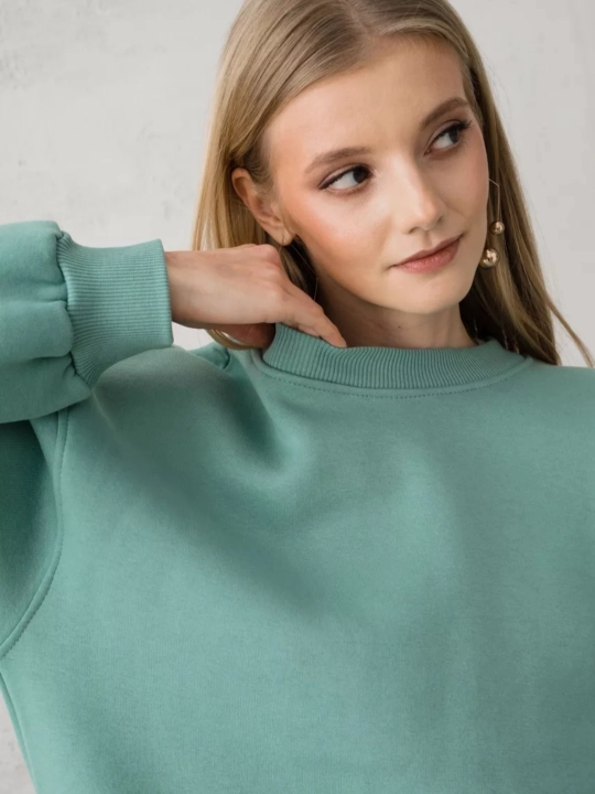 Свитшот FASHION c начесом теплый женский 100% хлопок