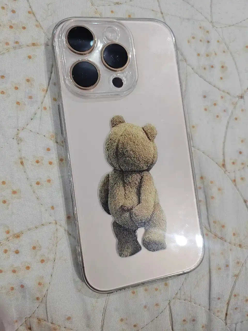 Gilof, iPhone 16, 15, 14, Pro, Pro Max uchun gilof, silikon, shaffof, printli