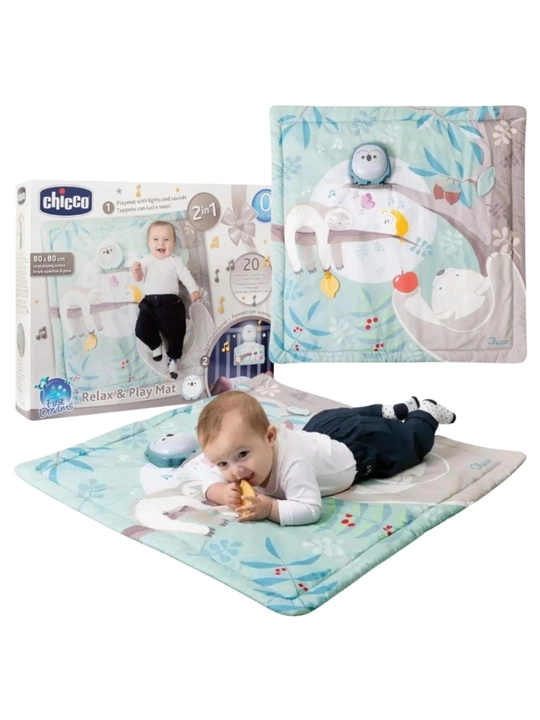 Chicco 2-в-1 «Сова» интерактивный коврик, день/ночь, 0+, музыка и огни - 