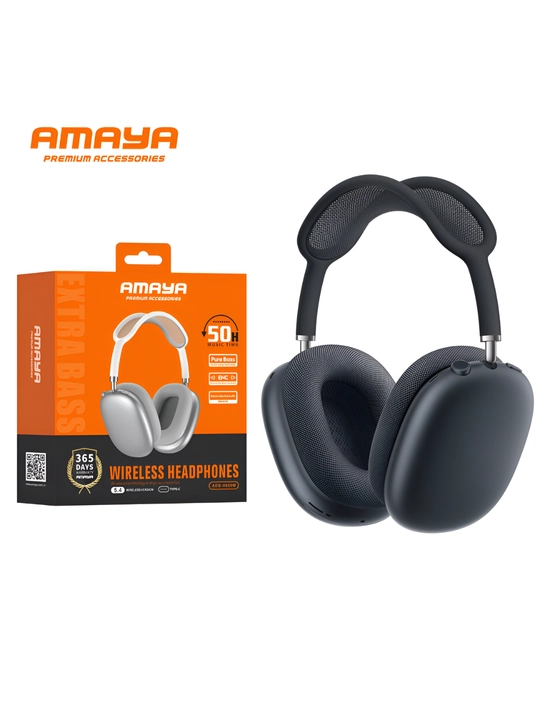 AMAYA 680M Bluetooth Naushnik, ANC Shovqinni Bostirish, Kuchli Extra Bass, Qora