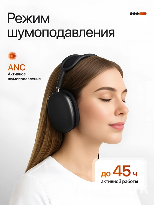AMAYA 680M Bluetooth Naushnik, ANC Shovqinni Bostirish, Kuchli Extra Bass, Qora