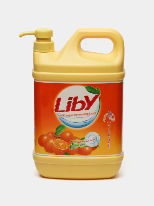 Гель 1,5 литра Жидкость для мытья посуды Liby, чистая посуда, апельсин
