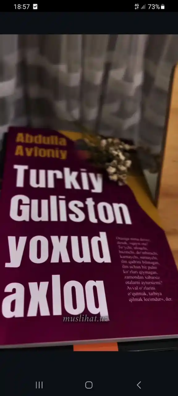 Turkiy Guliston yoxud axloq, Abdulla Avloniy