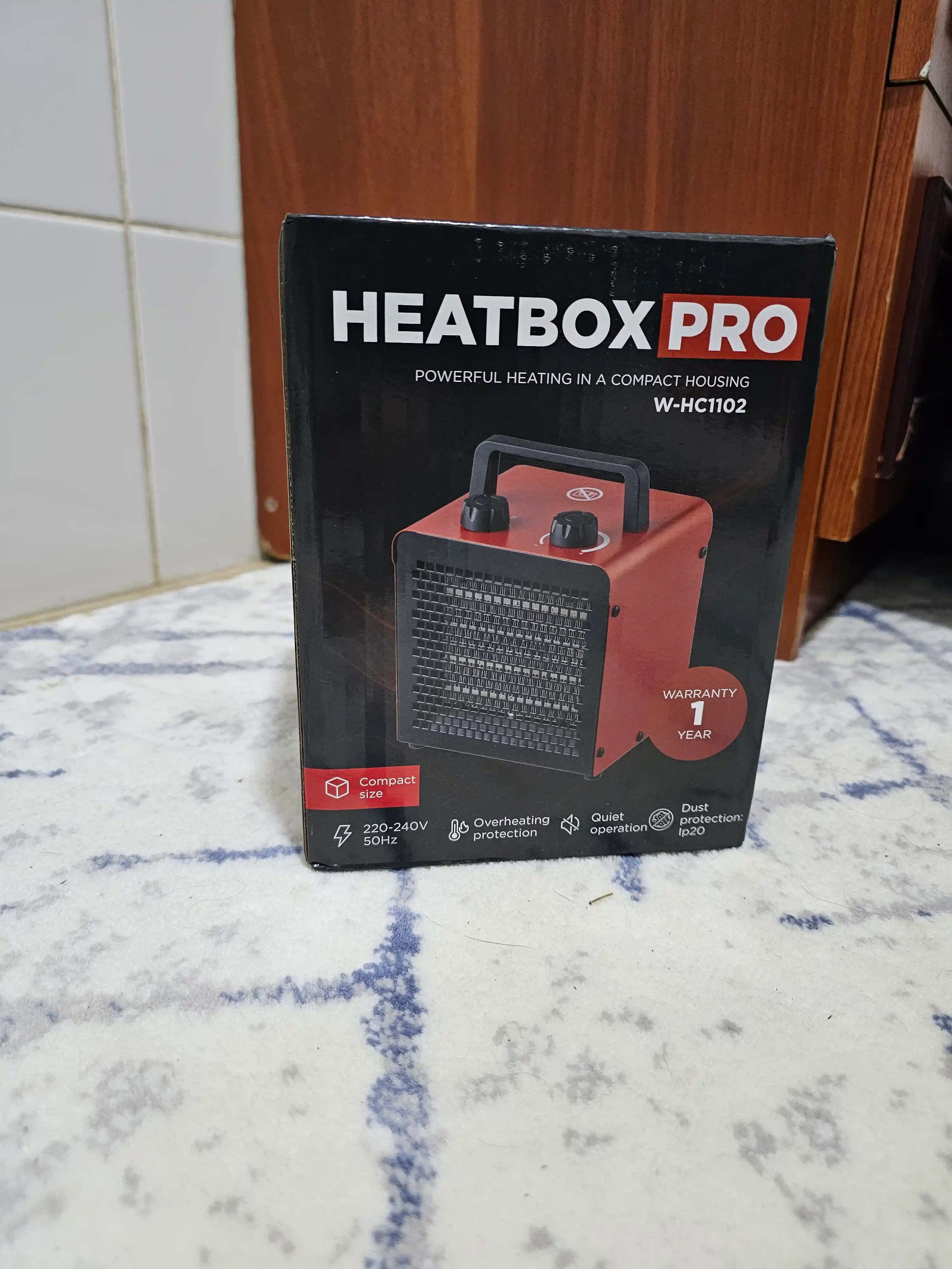Тепловая пушка HEATBOX PRO 2000 Вт — керамический обогреватель до 25 м², 2 режима