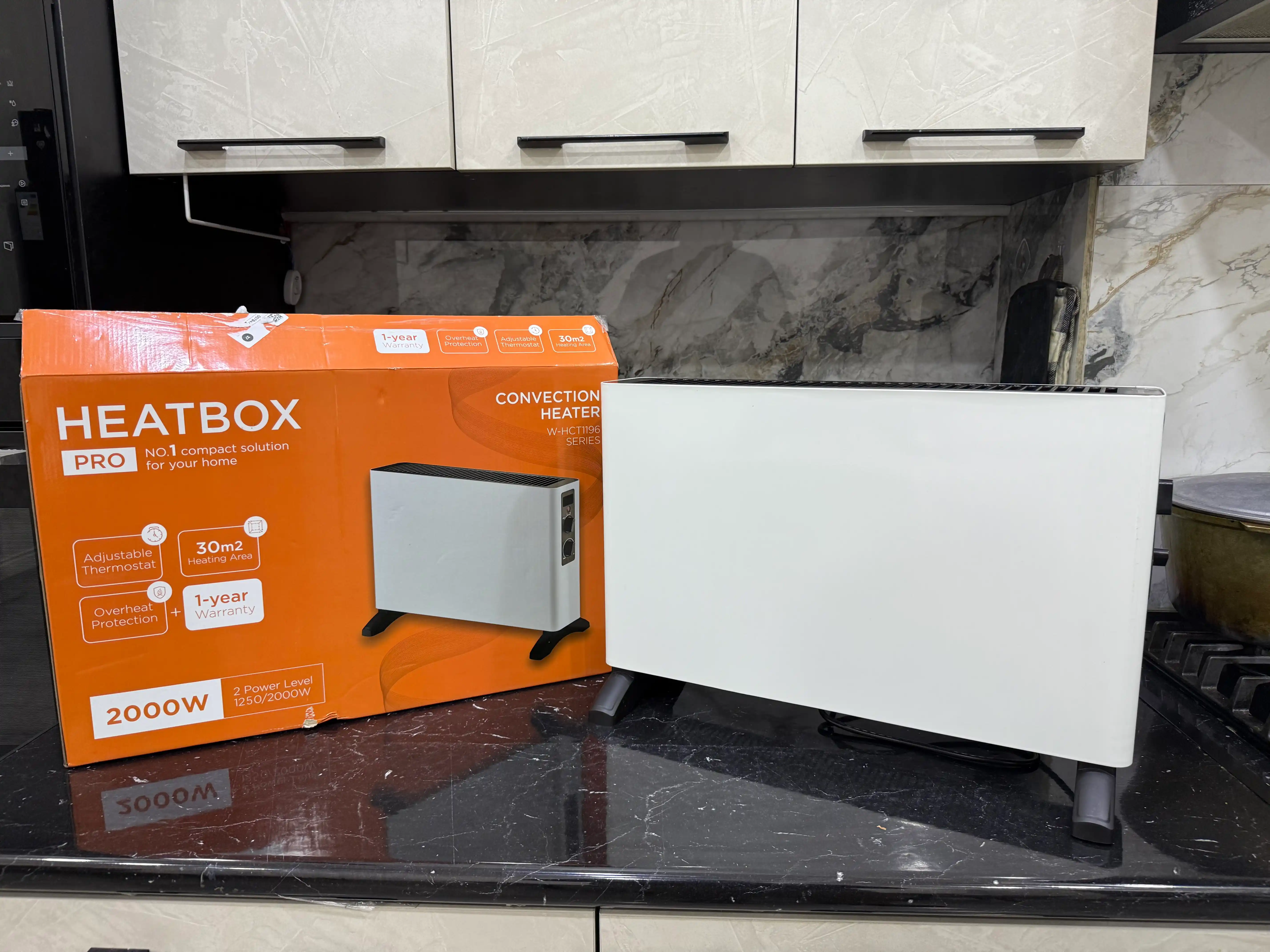 Электрический конвектор HEATBOX PRO 2000 Вт, для дома, офиса и дачи 30 м²