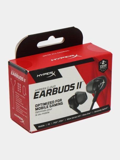 Игровые проводные наушники HyperX Earbuds 2 с разъёмом 3.5 мм AUX