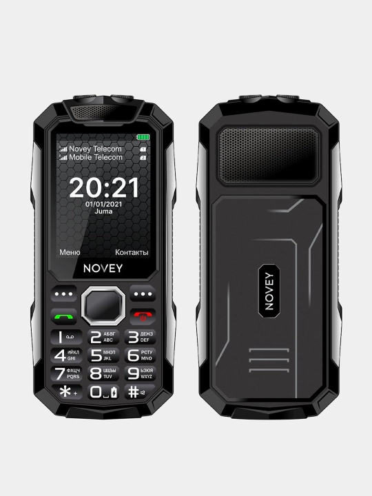 Knopkali telefon Novey T250 Tank katta batareya 2500mAh - 