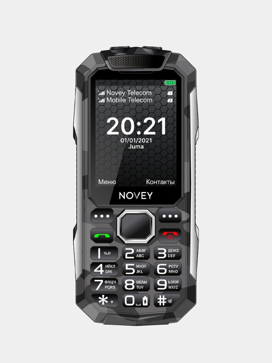 Knopkali telefon Novey T250 Tank katta batareya 2500mAh