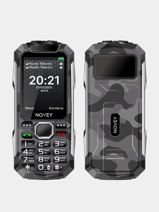 Knopkali telefon Novey T250 Tank katta batareya 2500mAh - 