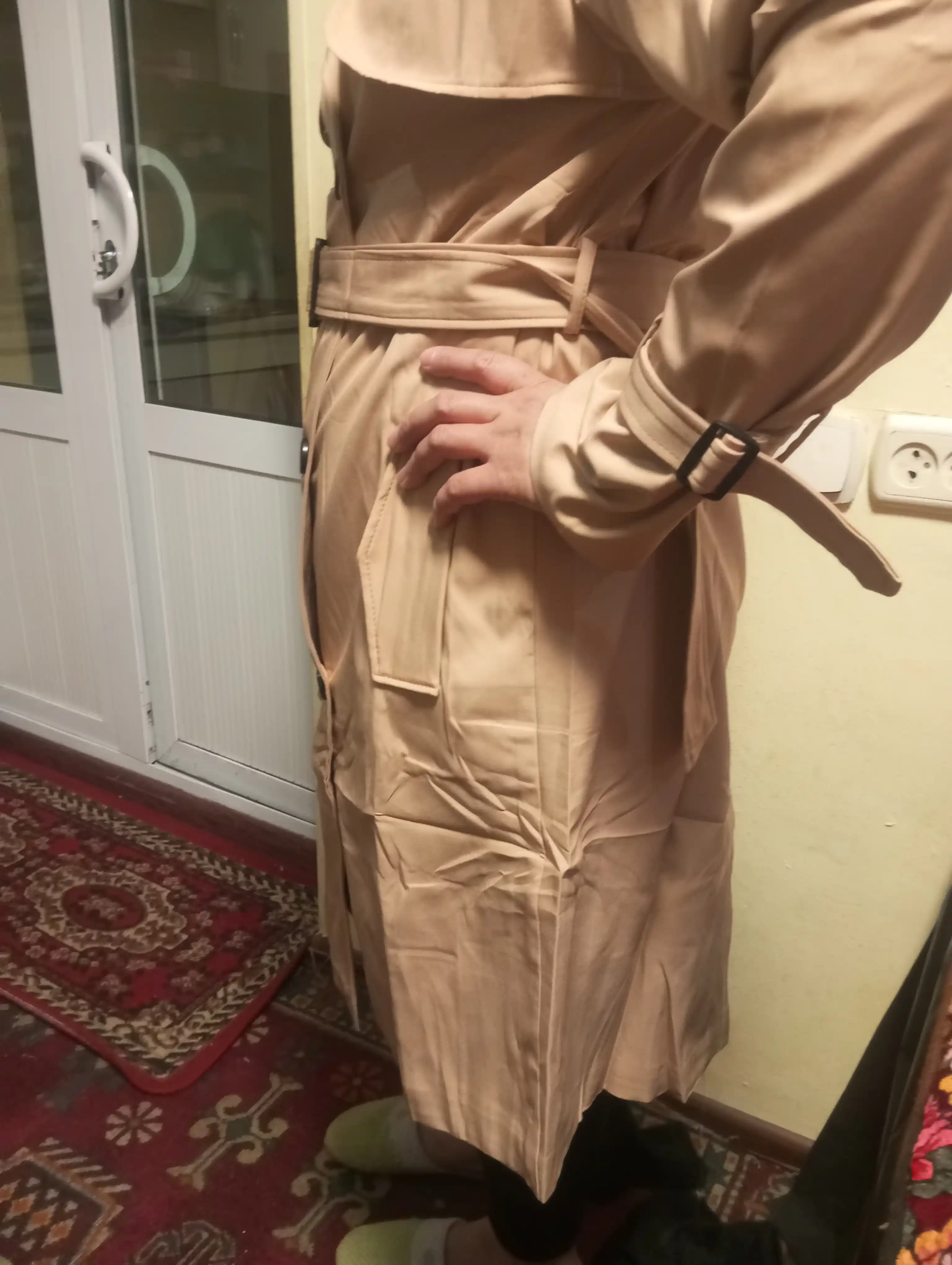 Ayollar uchun o‘rta uzunlikdagi trench plash, M–4XL — ELLY FASHION