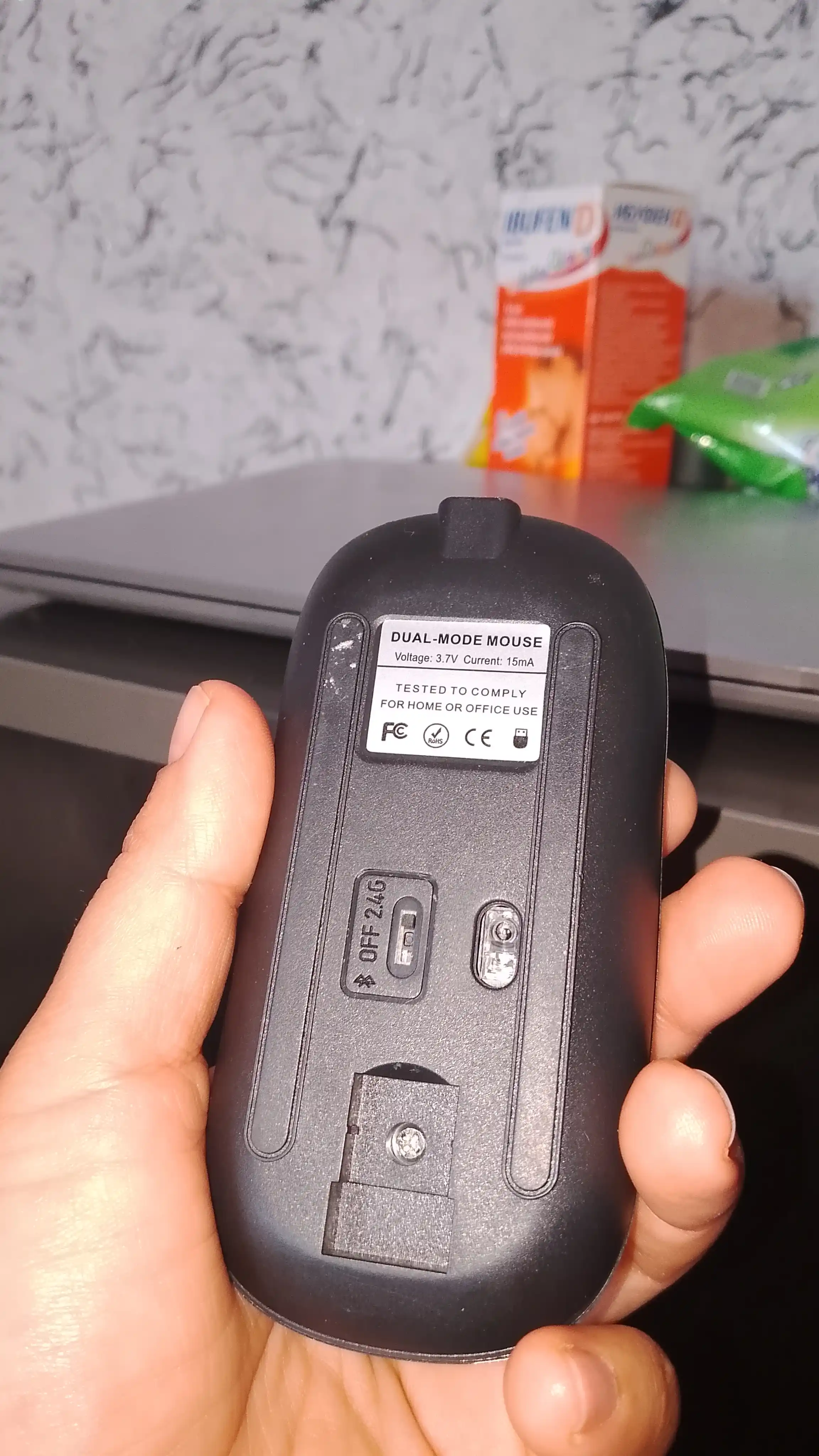 Simsiz sichqoncha, shovqinsiz,quvatlash bilan,Bluetooth USB adapteri va RGB