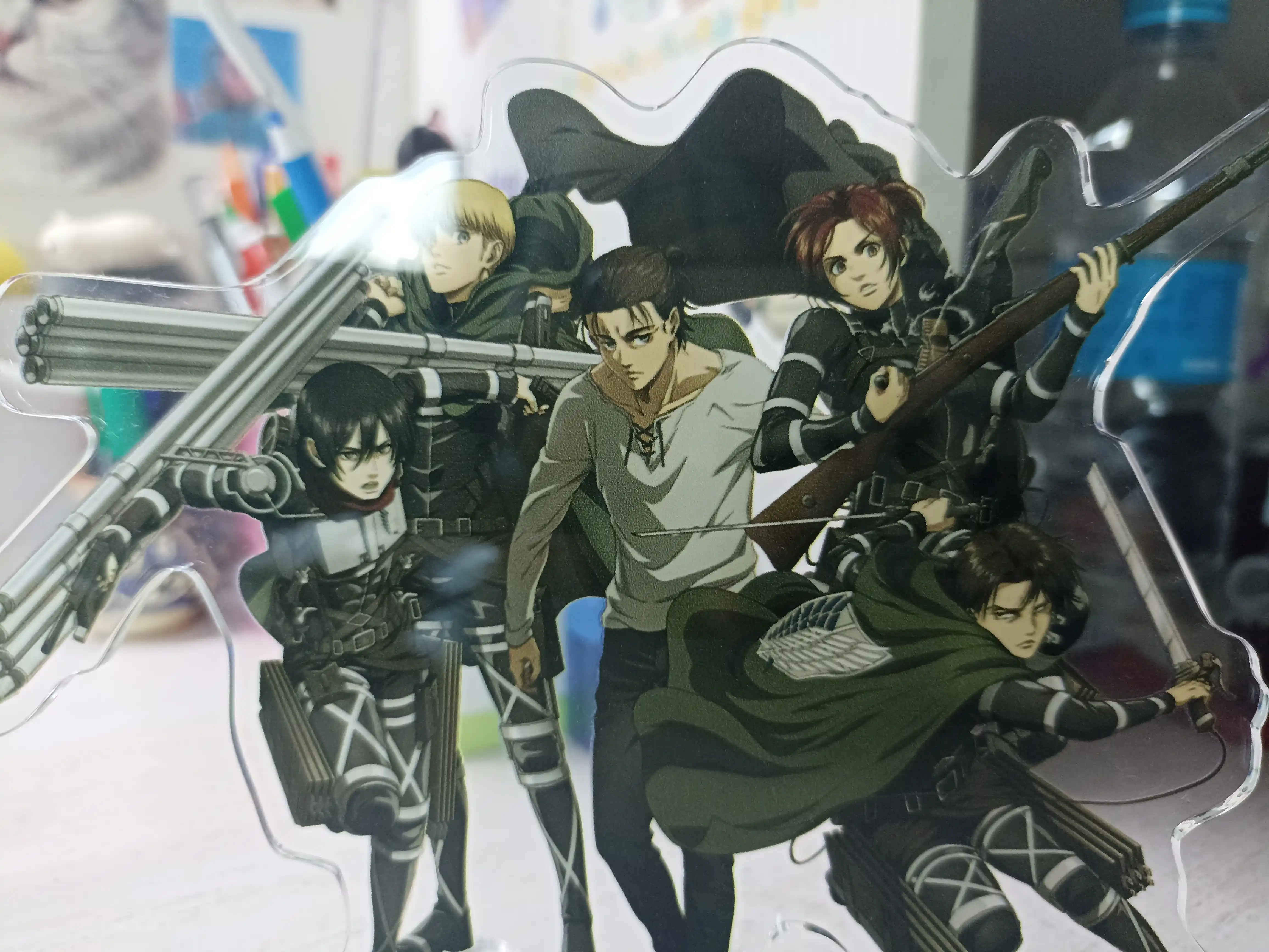 Acrylic anime figure "Attack on Titan" Levi, Eren, Mikasa, Armin 16 sm