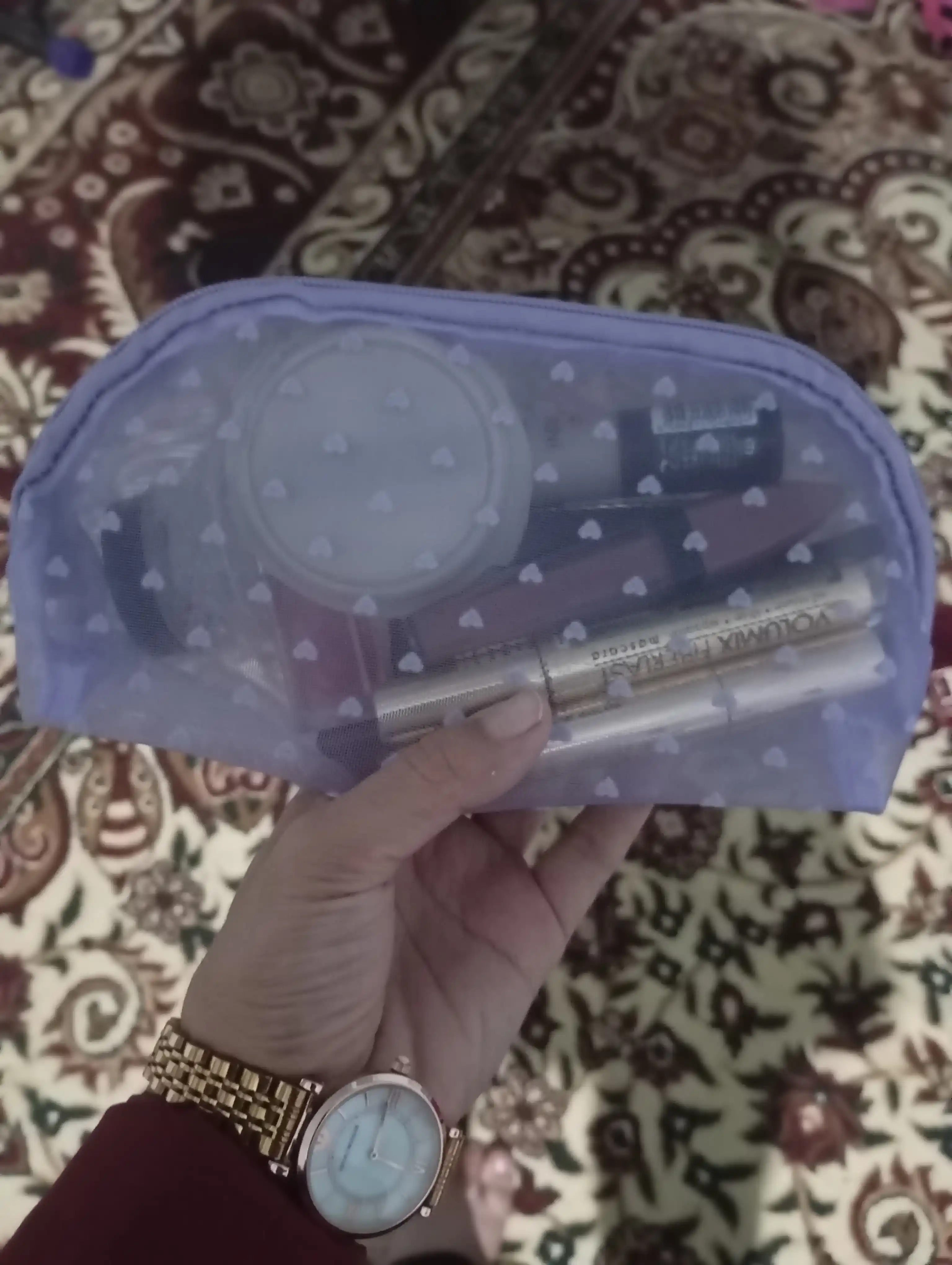 Kosmetik sumka ayollar uchun, ixcham