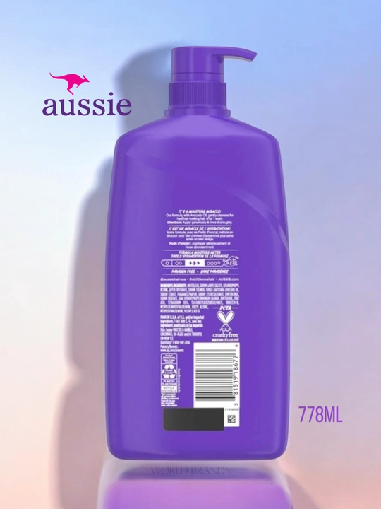 Aussie shampun, 778 ml – soch parvarishi uchun, AQSh mahsuloti