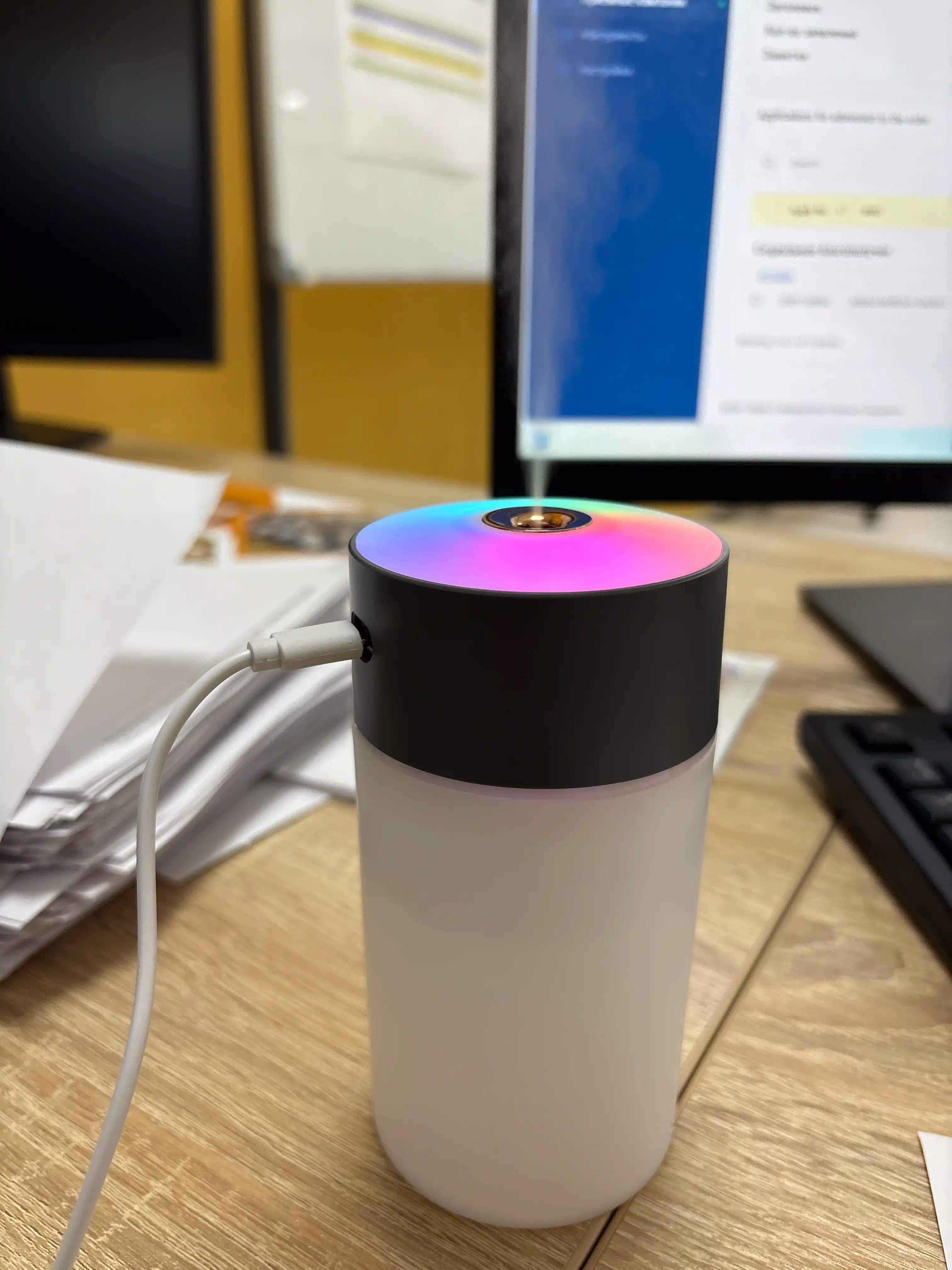 Увлажнитель воздуха с лампой для стола Humidifier для офиса и автомобиля