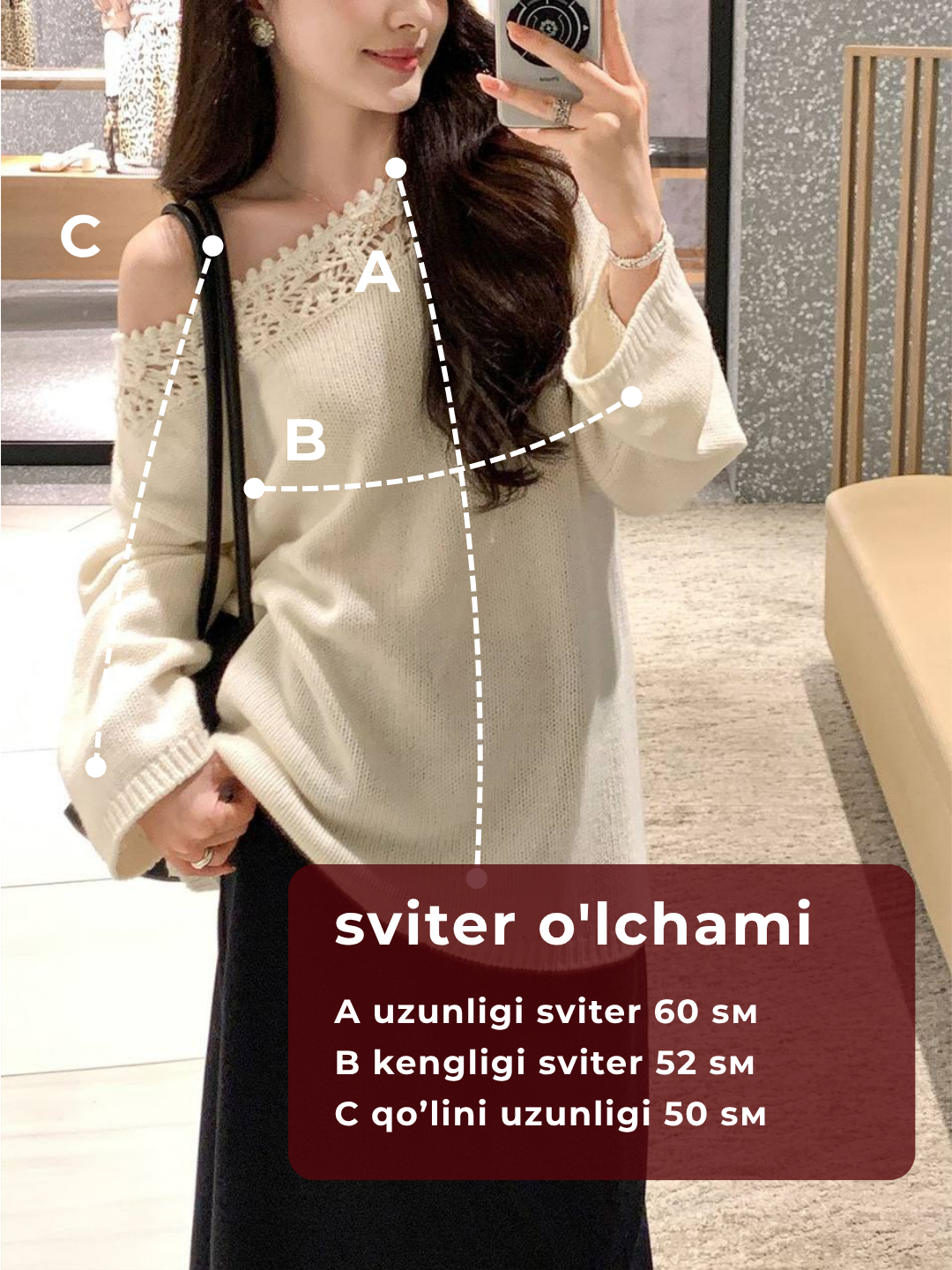 Svitser ayollar uchun Elly Fashion, keng yoqali va yumshoq matoli