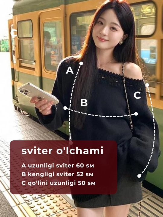 Svitser ayollar uchun Elly Fashion, keng yoqali va yumshoq matoli - 