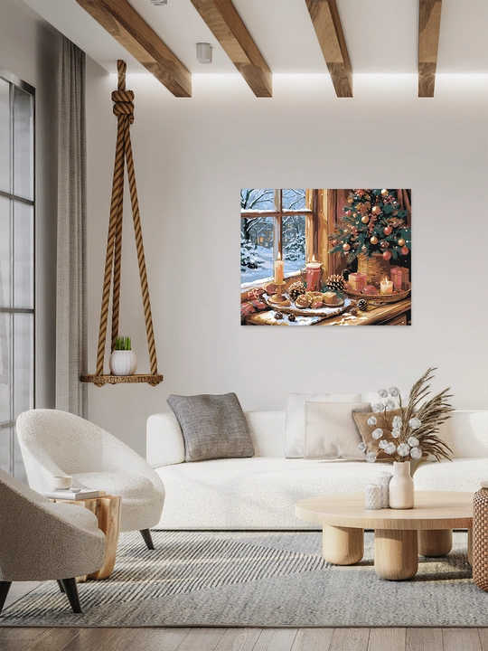 Raqamlar bo'yicha rasm chizish ARTERY Yangi yilgi, 40×50 sm, xolstga bo'yaladigan rasm