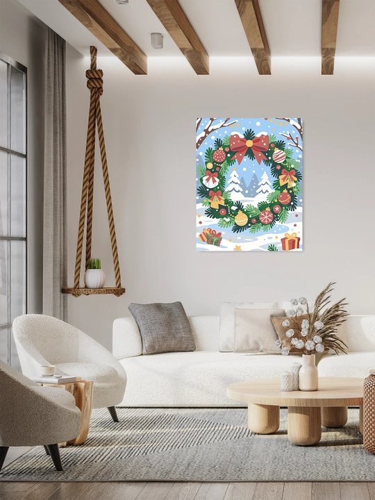Raqamlar bo'yicha rasm chizish ARTERY Yangi yilgi, 40×50 sm, xolstga bo'yaladigan rasm