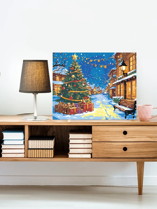 Raqamlar bo'yicha rasm chizish ARTERY Yangi yilgi, 40×50 sm, xolstga bo'yaladigan rasm
