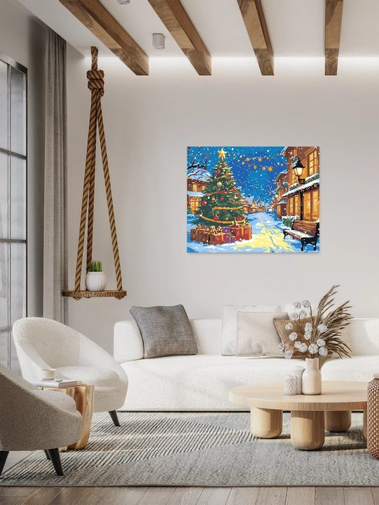 Raqamlar bo'yicha rasm chizish ARTERY Yangi yilgi, 40×50 sm, xolstga bo'yaladigan rasm