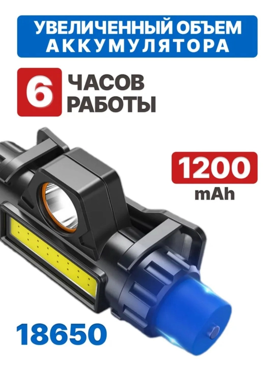 Zaryadlanuvchi Far LED Light 18650 Kuchli Magnit