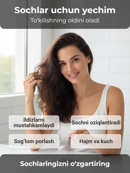 Sochlarni tiklovchi shampun DOCTOR FRESH Professional biotin va keratin bilan, 1000 ml