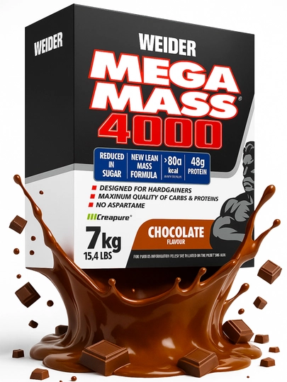Гейнер Mega Mass Gainer 4000 Weider 7 кг спортивное питание для набора массы
