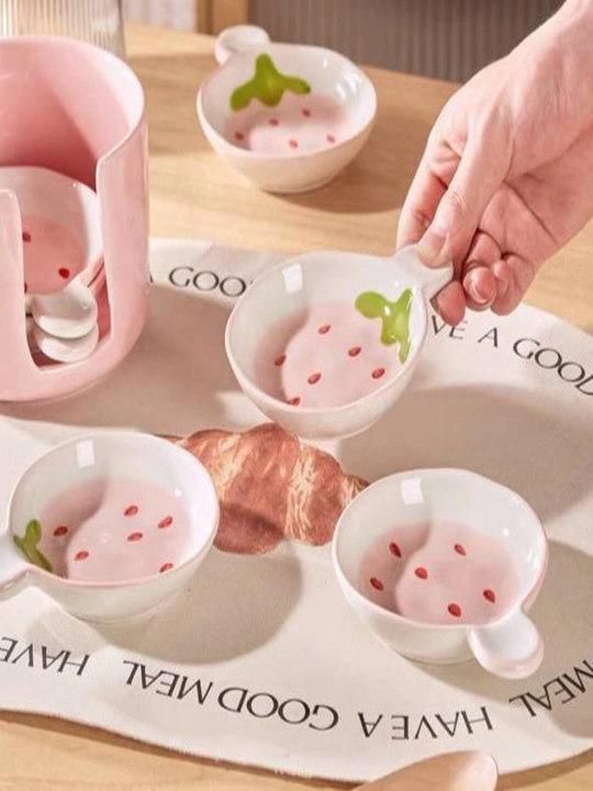 Соусница керамическая, клубничка