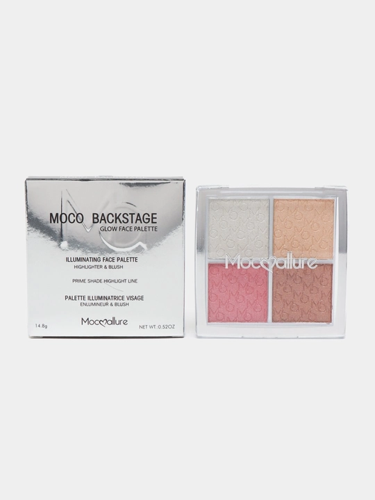 Yuz uchun xaylayter Moccalure yorqin ranglar palitrasi 4 ta ranglik, Maccalure, 14.8 gr